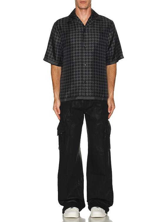 Amiri MA Quad Bowling Shirt in Black | FWRD