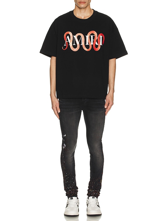 Amiri Snake Tee in Black | FWRD