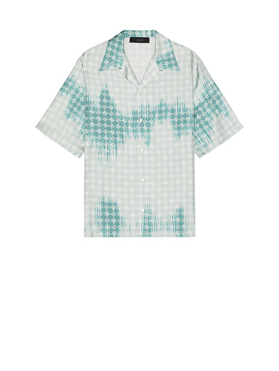 Amiri MA Quad Bleached Camp Shirt in Marine | FWRD