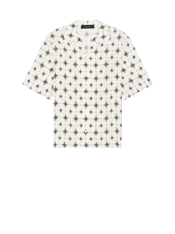 Amiri Micro Starburst Camp Shirt in Ivory | FWRD