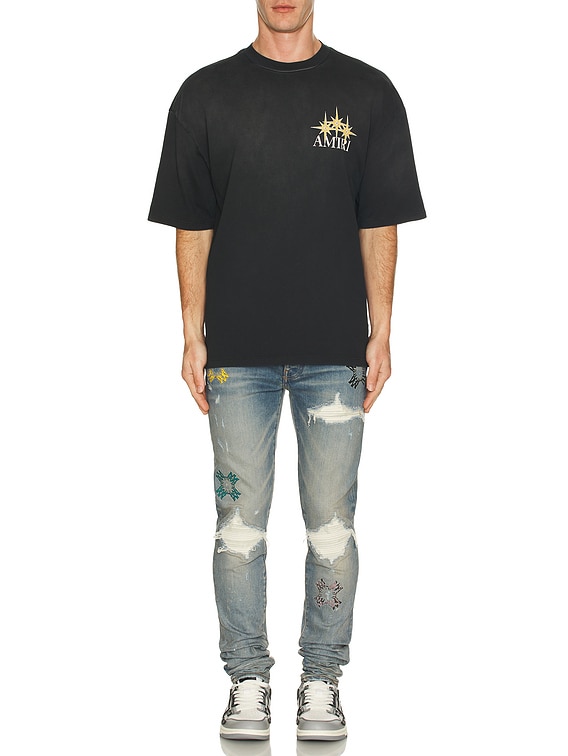 AMIRI アミリ＊ブラック 'Amiri' Starburst Tシャツ Amiri Starburst T-Shirt in Black – DPUS Designer Outlet