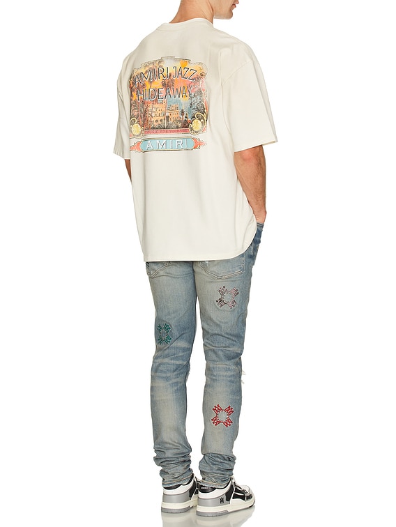 【AMIRI】アミリ ジャズ ハイダウェイ Tシャツ AMIRI JAZZ HIDEAWAY TEE - Ivory | AMIRI