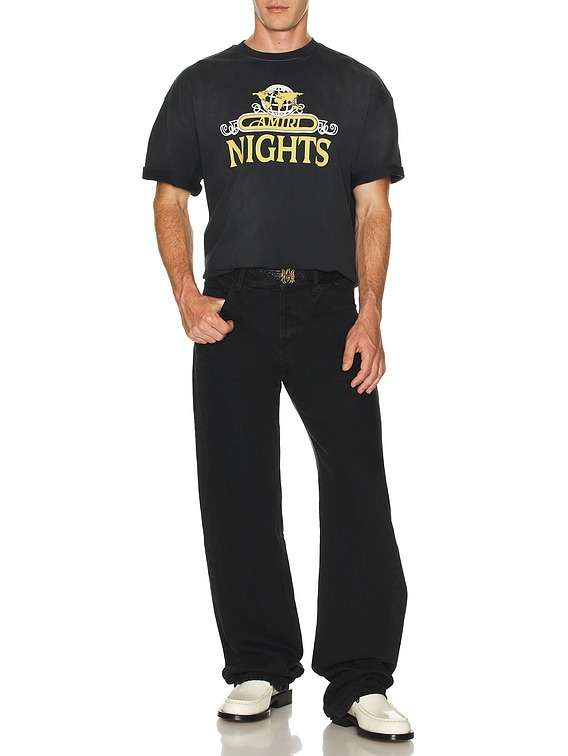Amiri Nights Oversized Tee in Black | FWRD