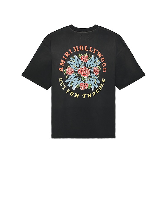 Amiri Out For Trouble Oversized Tee in Black | FWRD