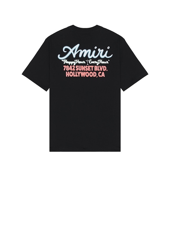 Amiri Neon Lights Oversized Tee in Black | FWRD