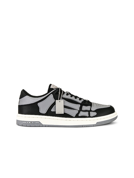 Skel Top Low Leather Sneakers in Black - Amiri