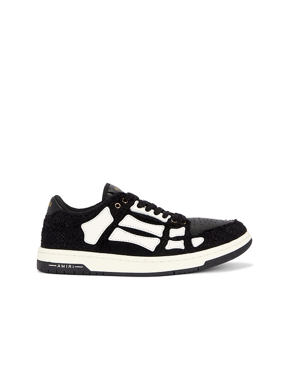 Amiri Boucle Skel Top Low Sneaker in Black | FWRD