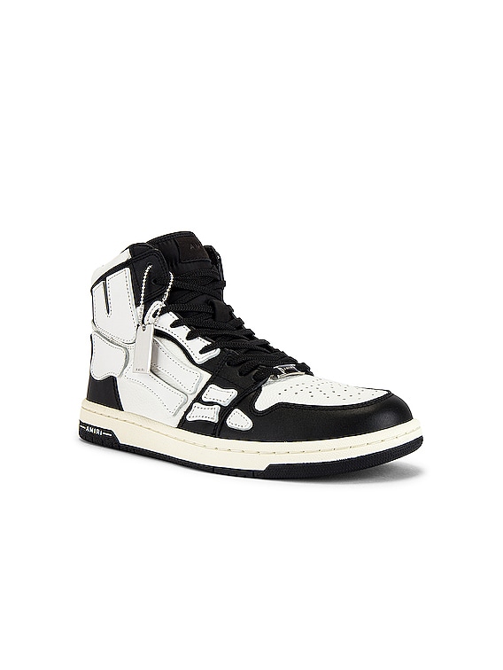 Amiri Skel Hi-Top Sneakers in Black & White | FWRD