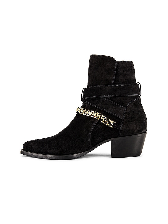 Amiri Suede Jodhpur Chain Boot in Black FWRD