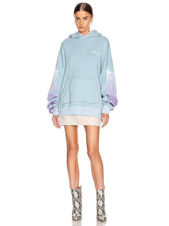 Amiri Oversized Eternal Happiness Hoodie in Light Blue | FWRD