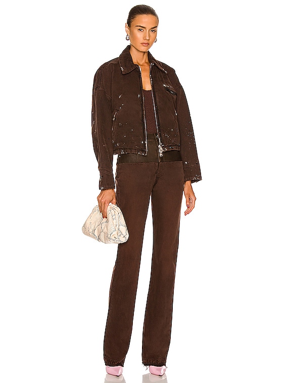 Amiri Workman Zip Jacket in Brown | FWRD