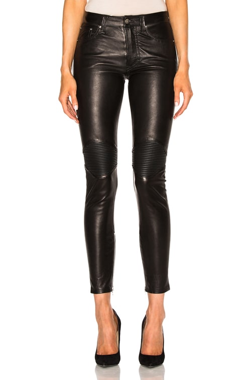 leather moto pants