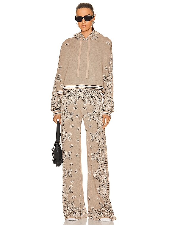Amiri Cashmere Bandana Knit Sweatpant in Taupe | FWRD