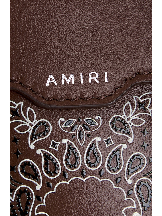 Amiri Bandana Micro Triangle Bag in Brown | FWRD