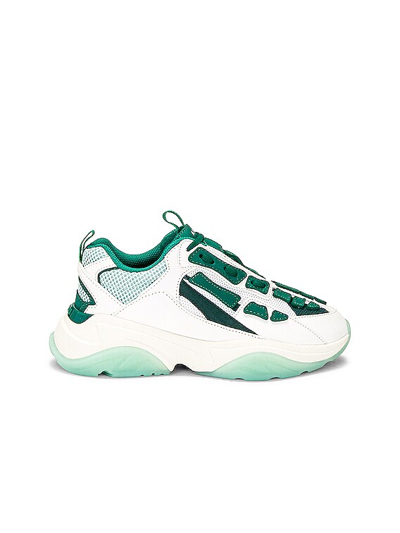 Amiri Bone Runner Sneaker in Alabaster & Green | FWRD