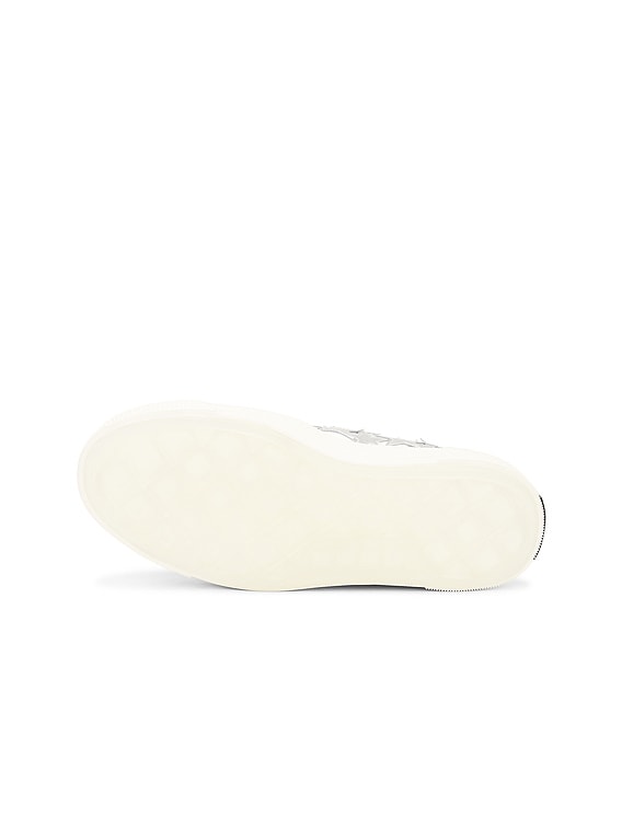 あみ Amiri Metallic Platform Stars Court Sneaker in White