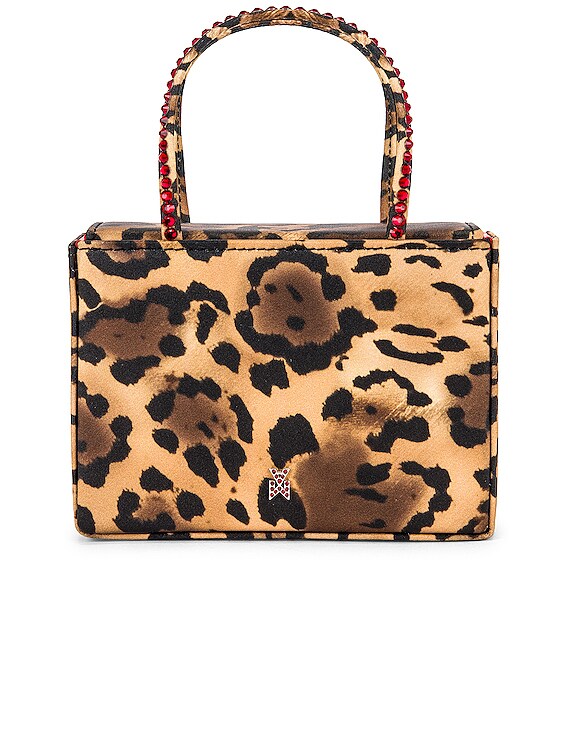 AMINA MUADDI Super Gilda Crystal Satin Bag in Leopard | FWRD