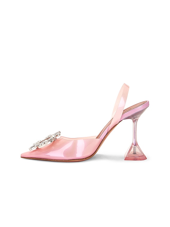 AMINA MUADDI Begum Glass Sling Heel in Galaxy Pink | FWRD