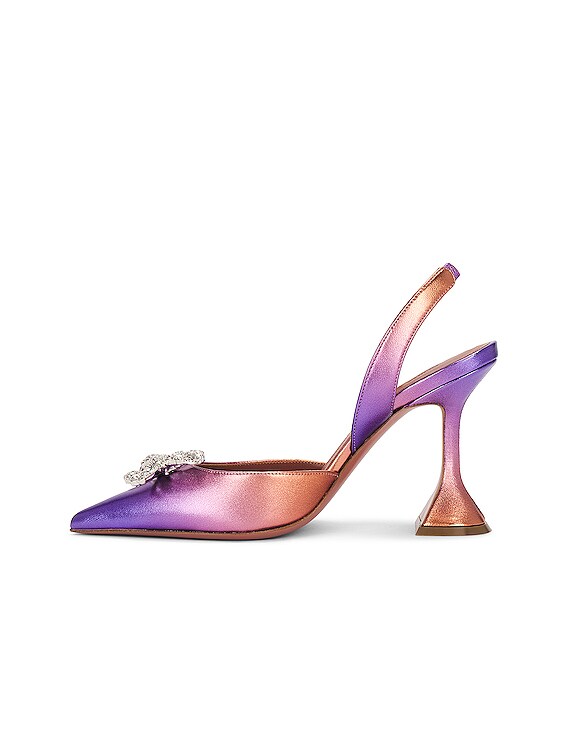AMINA MUADDI ROSIE ヒール - Sunset Ombre & White Crystal | FWRD
