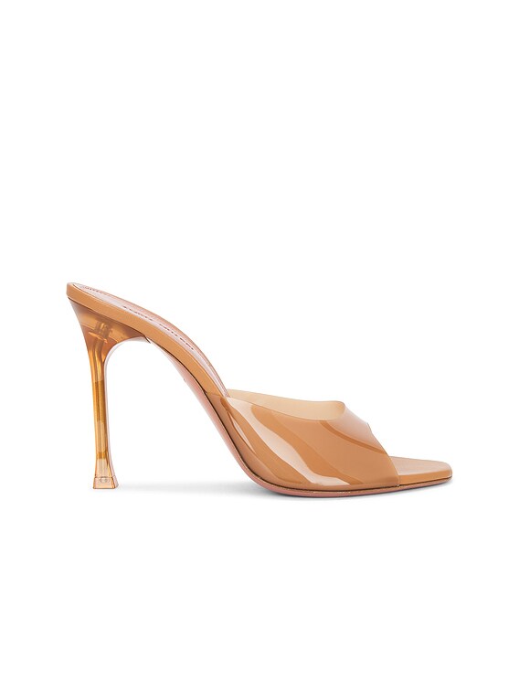 AMINA MUADDI Alexa Glass 105 PVC Slipper in Latte | FWRD