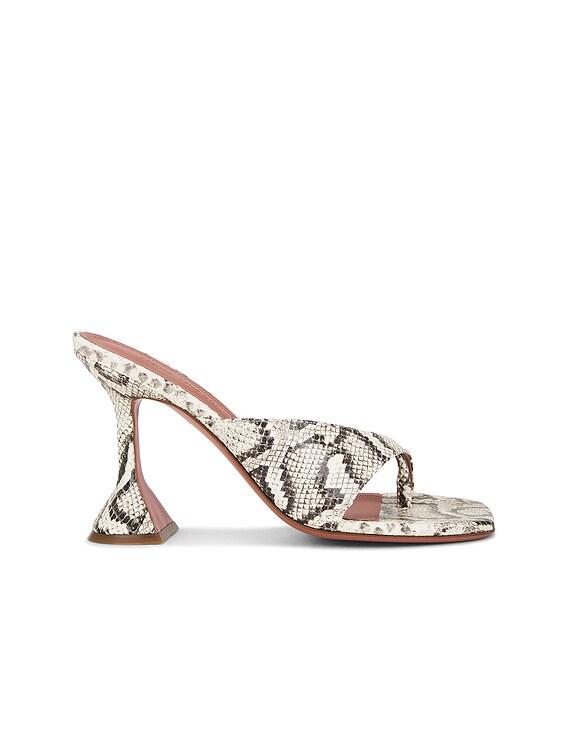AMINA MUADDI Shiona 95 Slipper in Print Snake Natural | FWRD