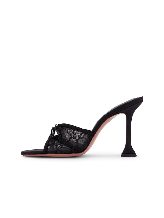 AMINA MUADDI35グラデーション ビジューミュール新品半額以下 AMINA MUADDI ELEONORA 95 サンダル - Black | FWRD