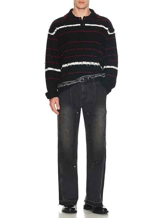 【ANDERSSON BELL】 RODEO CARPENTER WIDE JEANS BLACK Andersson Bell Rodeo Carpenter Wide Jeans in Black | FWRD