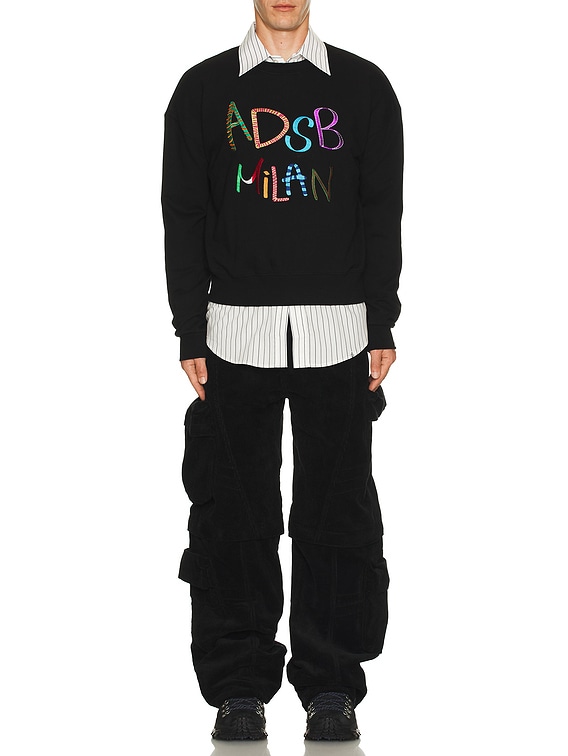 【ANDERSSON BELL】UNISEX ADSB MILAN EMBROIDERY SWEATSHIRTS Andersson Bell Essential Unisex Adsb Milan Embroidery
