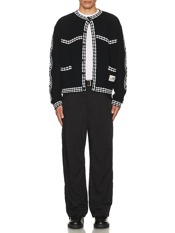 Andersson Bell Fantasia Round-Neck Cardigan in Black | FWRD