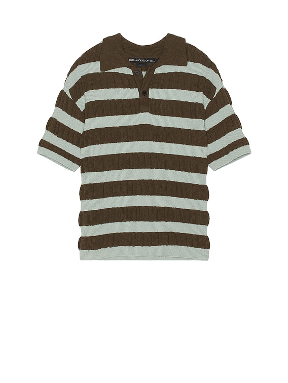 【ANDERSSON BELL】 LETTO KNITTED SHIRTS BROWN Letto Knitted SS Shirt - Brown | UP THERE