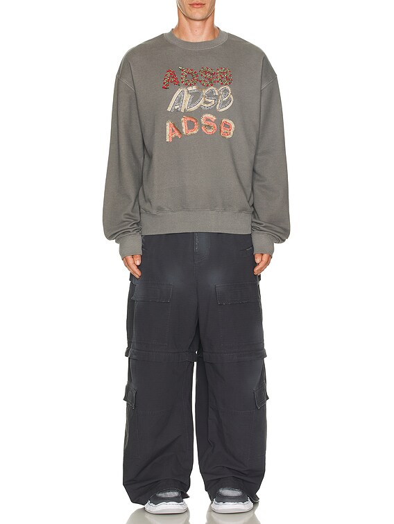 Andersson Bell Adsb Patch Logo Sweatshirt in Charcoal | FWRD