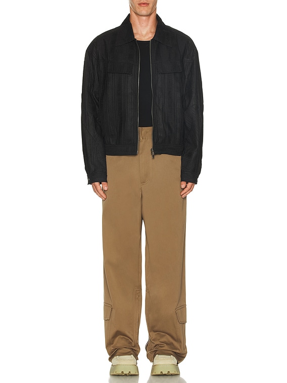 Andersson Bell Fabrian Sheer Zip Up Jacket in Black | FWRD