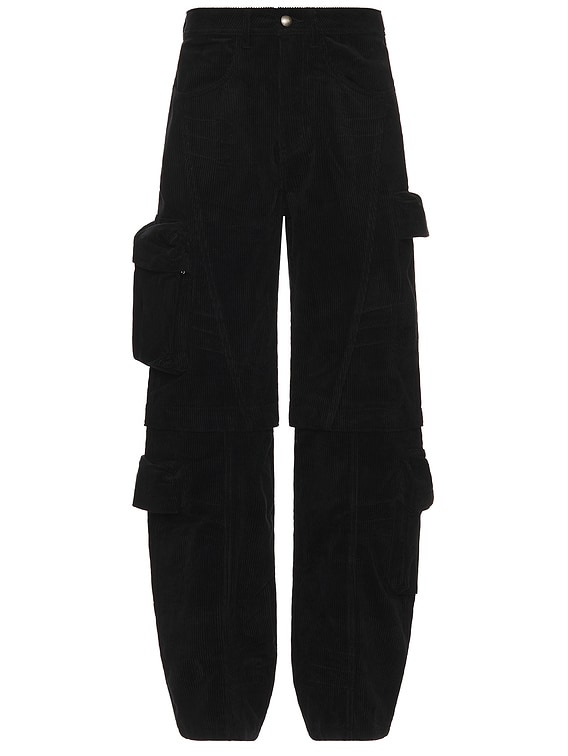 Andersson Bell Milano Corduroy Cargo Pants in Black | FWRD