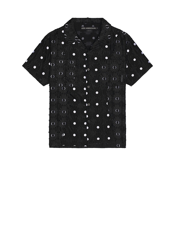 Andersson Bell Half Sheer Flower Shirt in Black | FWRD