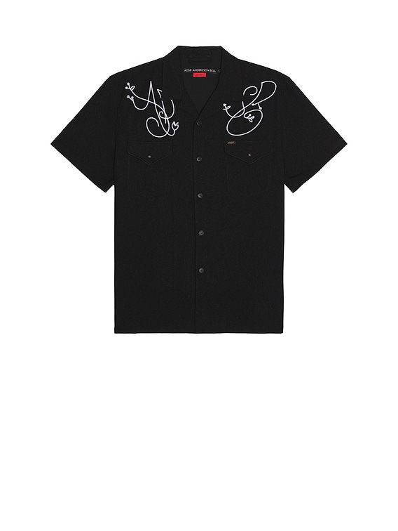 Andersson Bell Black Adsb Chain Embroidery Shirt in Black | FWRD
