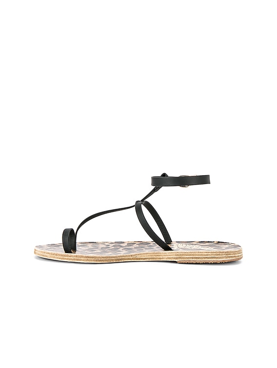 Ancient Greek Sandals Anthi Sandals in Black FWRD