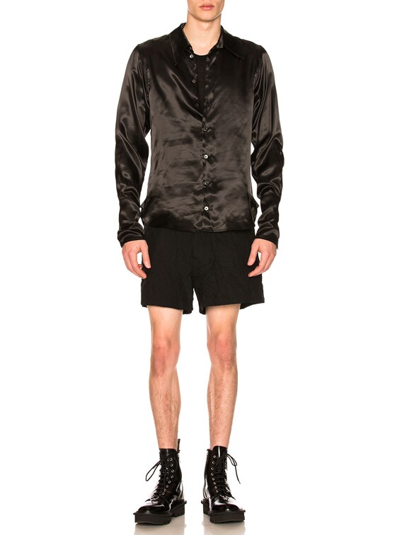 Ann Demeulemeester Silk Shirt in Black | FWRD