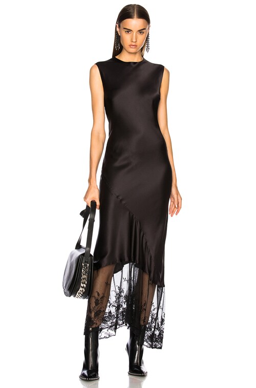 Ann Demeulemeester Sleeveless Midi Dress in Brown & Black | FWRD