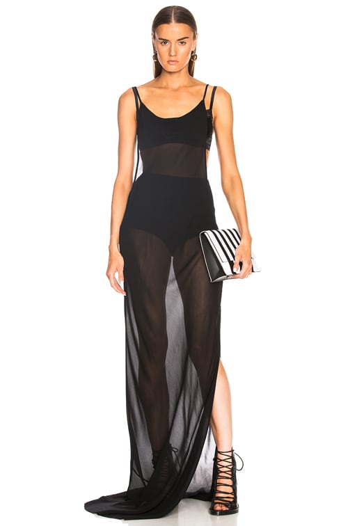 Ann Demeulemeester Cutout Tank Dress in Black | FWRD