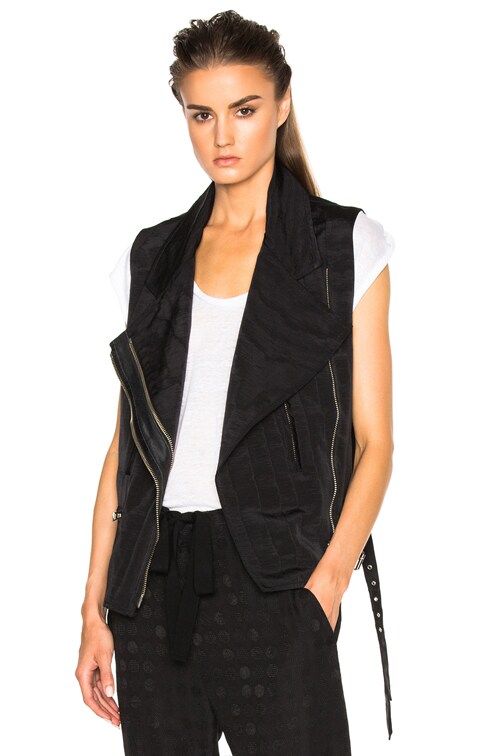 トップス Ann Demeulemeester mesh vest Ann Demeulemeester Sleeveless Moto Vest in Black | FWRD