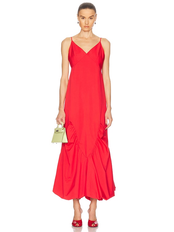 anOnlyChild Lucia Slip Dress in Red | FWRD anOnlyChild Lucia Slip Dress in Red | FWRD