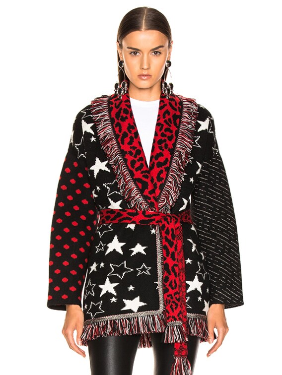 moon jacquard cardigan