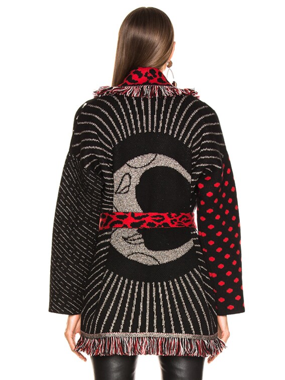moon jacquard cardigan