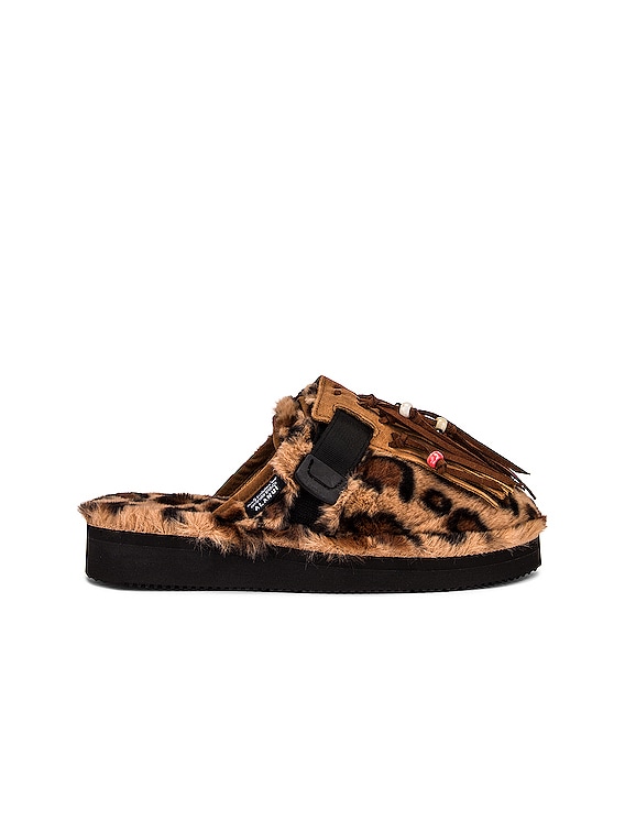 ALANUI Zavo Faux Fur Suicoke Slides in Multicolor | FWRD display picture 1