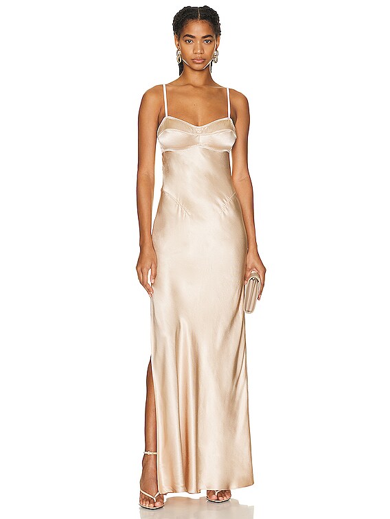 Anna October Bijou Maxi Dress in Champagne | FWRD