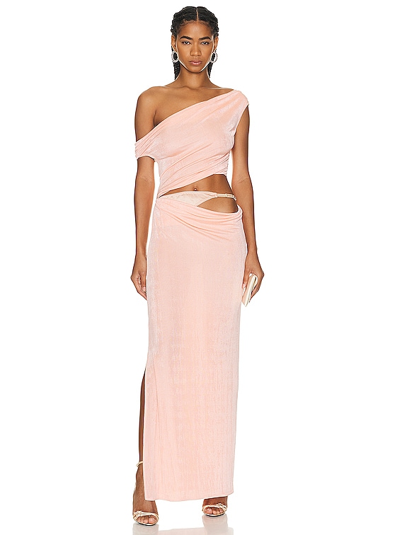 open lace back dress Octavia Dress XL / Light Pink