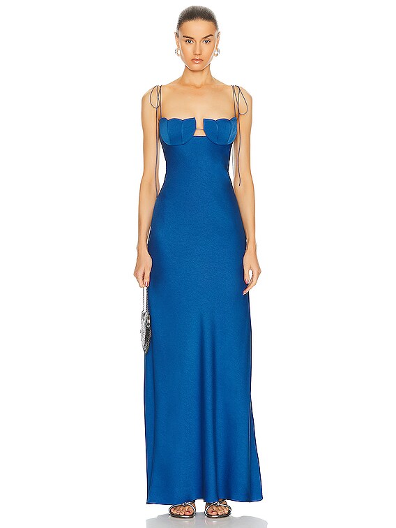 Anna October Tulip Maxi Dress in blue FWRD