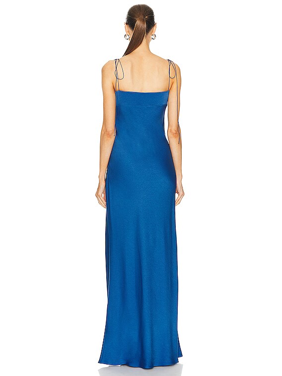 anna october tulip dress blue ANNA OCTOBER Tulip Maxi Dress in BLUE