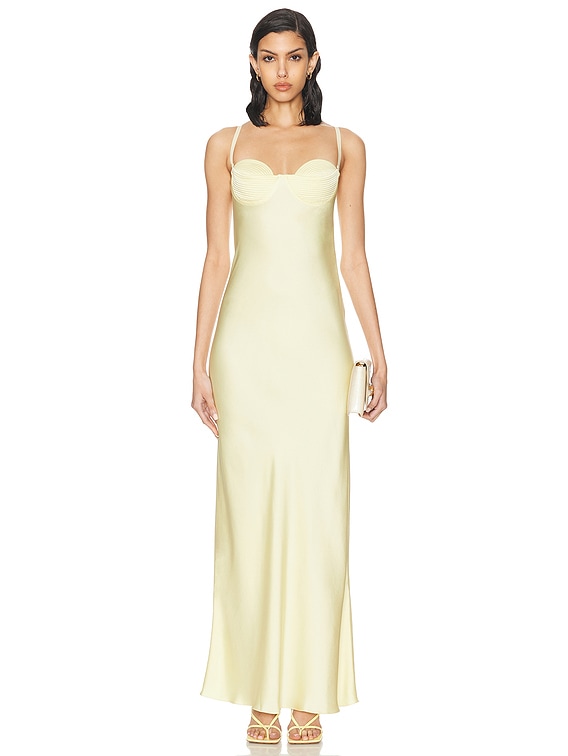 Anna October Levi Maxi Dress in Yellow | FWRD