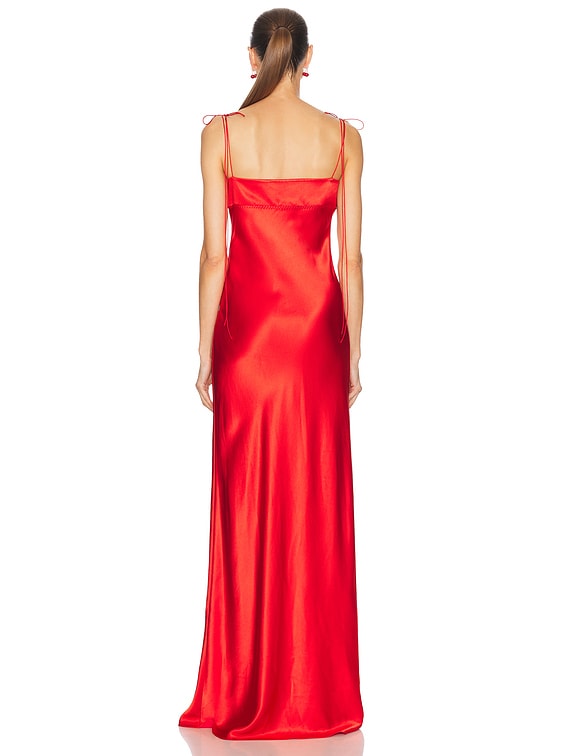 Anna October Tulip Maxi Dress in Red | FWRD